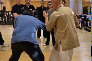 M. Biondi corso istruttori Tai Chi Chuan effettua una presa